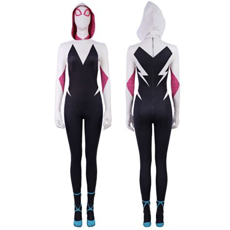 spider man into the spider verse gwen stacy cosplay jumpsuit costume