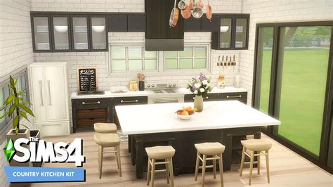 Base Game Country Kitchen Kit Sims 4 Room Building Shorts Youtube