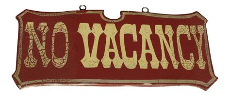 Vintage Weathered Vacancy/No Vacancy Wooden Sign | Chairish
