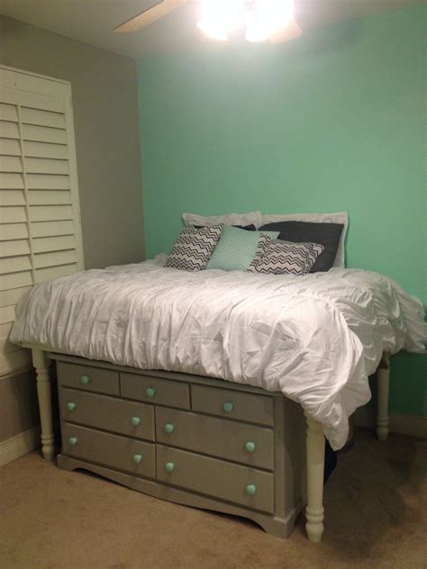 What is the average size of a bedroom dresser? DIY bedroom! To give you space, put the dresser under your ...