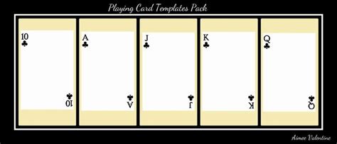 Blank Playing Card Template Best Of Best S Of Playing Card Templates