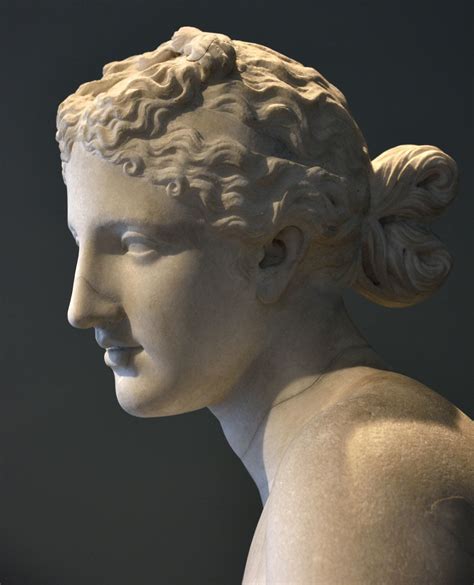 Statue Of Aphrodite Signed By Menophantos Close Up Greek Fine Graine