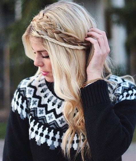 40 Cute And Comfortable Braided Headband Hairstyles Winter Hairstyles