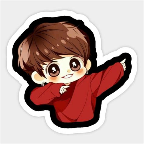 jungkook cute chibi bts k pop design jungkook autocollant my xxx hot girl