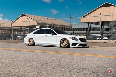 Lowered To The Ground White Pearl Mercedes S Class — Gallery