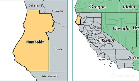 Map Of Humboldt County Ca Cities And Towns Map