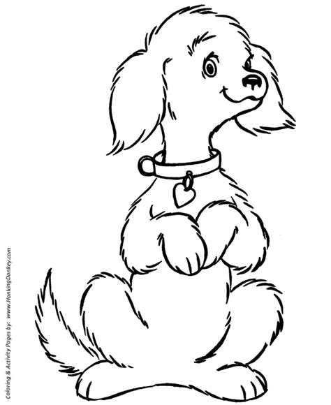 Dog Coloring Pages Printable Cute Pet Dog Coloring Page Sheet And