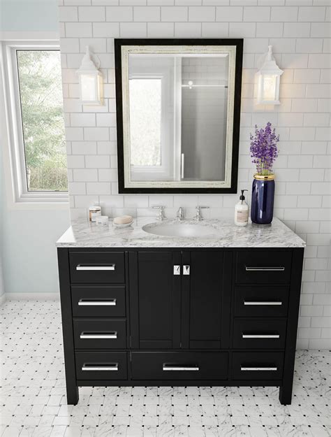 Black Bathroom Vanity And Mirror Bathroom Wall Decor Black Vanity