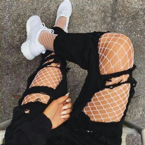 Buy Women S Sexy Hollow Net Fishnet Stockings Stretchy Tights