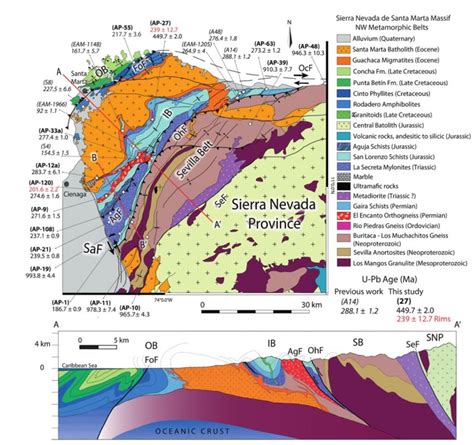 Detailed Geological Map Of The Nw Metamorphic Belts Of The Sierra