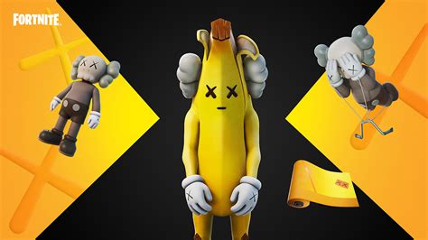 Fortnite Gets Peely Banana Skin Remake By Kaws And His Exhibition In