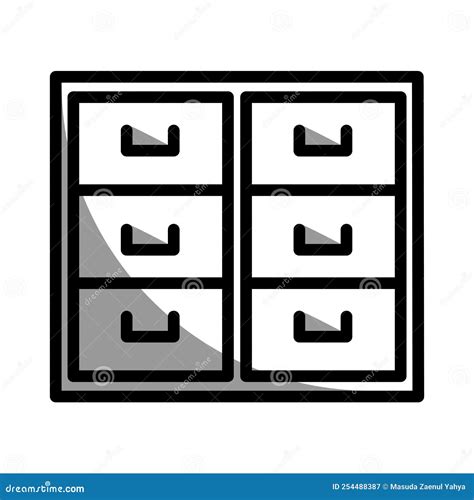 Illustration Vector Graphic Of File Cabinet Icon Stock Vector