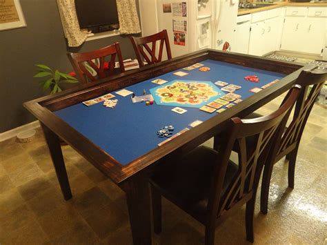 Board Game Table With Removable Topper Etsy Board Game Table Game