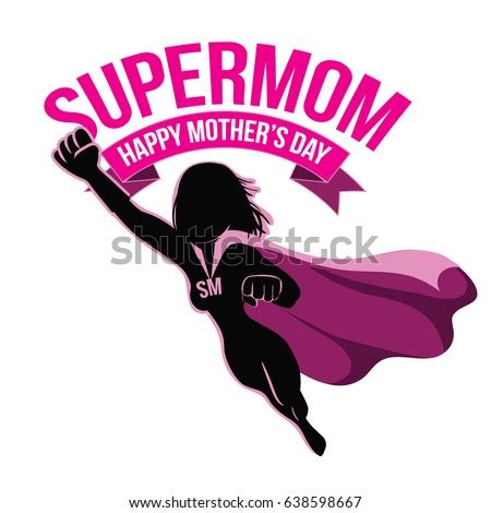 Mothers Day Supermom Design EPS 10 Stock Vector Royalty Free