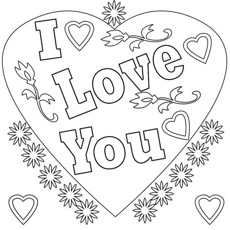 I Love You Coloring Pages To Print Love Coloring Pages Happy