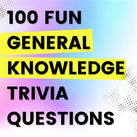 100 Fun Trivia Quiz Questions With Answers - HobbyLark