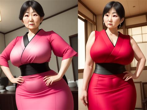 Ai Image Software Pretty Japanese Aunt With Big Bloated Belly In