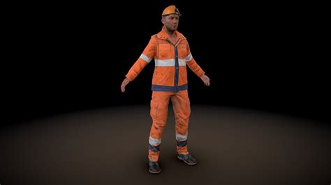 Construction Worker Rigged Buy Royalty Free D Model By Samad My Xxx