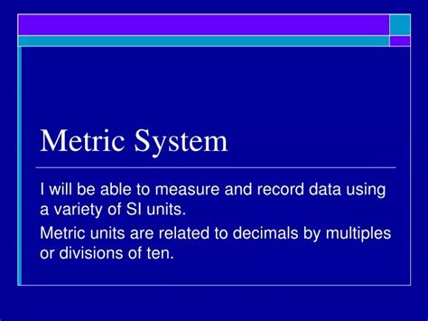 Ppt Metric System Powerpoint Presentation Free Download Id8813483