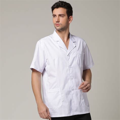 Europe America Short Design Men Doctor Blouse Nurse Coat Tianex