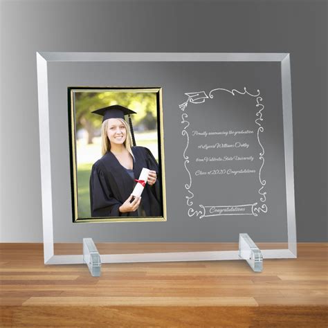 Congratulations Graduate Glass 4 X 6 Personalized Photo Frame