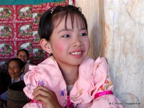 Smile Burmese Girl In Pink Dress Inle Lake Myanmar Burma
