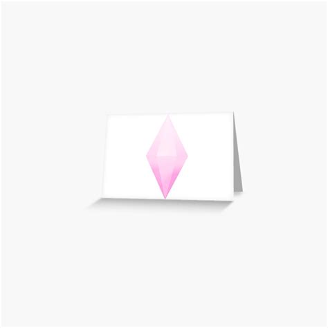 Sims 4 Pink Plumbob Greeting Card By Paninihead Redbubble