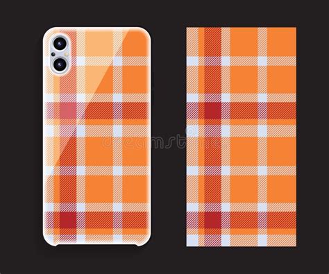 Smartphone Cover Design Vector Mockup Template Geometric Pattern For