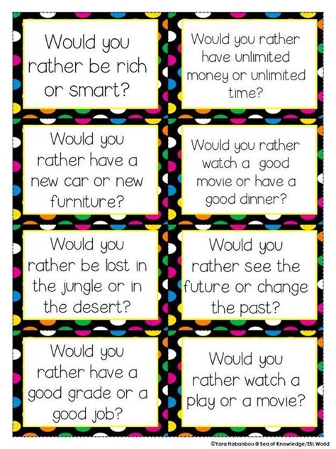 Would You Rather Questions For 6th Graders