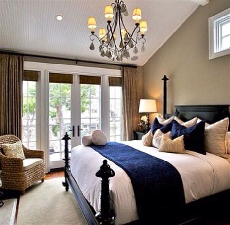 Navy Blue And Beige Bedroom Foxchase Pinterest