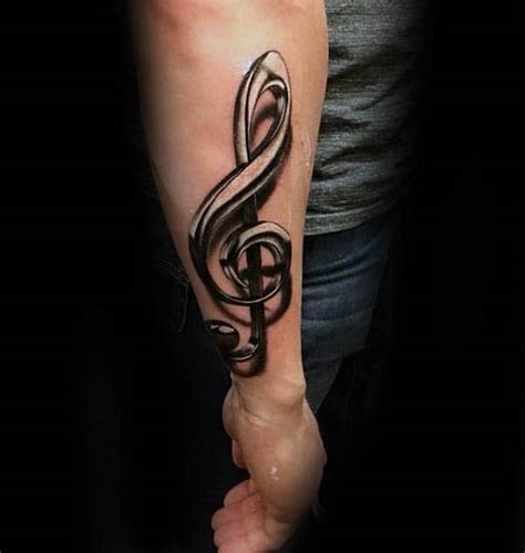 This symbol is a classic tattoo. 80 Treble Clef Tattoo Designs For Men - Musical Ink Ideas
