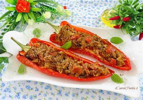 Peperoni Ripieni Di Tonno Ricetta Peperoni Ripieni Il Cuore In Pentola