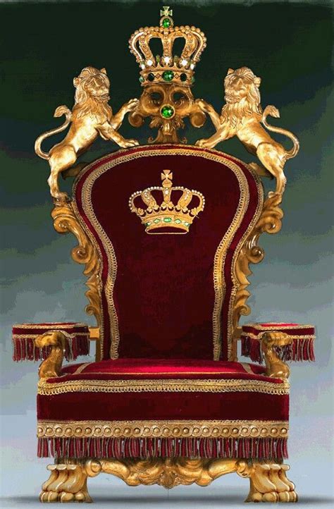 Red royal chair on a background of red curtains. Royal Seat | Luxury chairs, Royal furniture, King chair