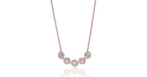 Swarovski Angelic Rose Gold Tone Plated And Crystal Necklace 5646715 In