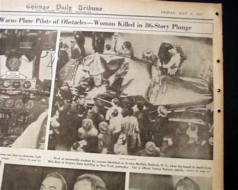 The Most Beautiful Suicide Evelyn Mchale Empire State Building 1947 Newspaper Ebay
