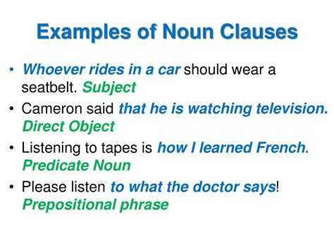 A dependent, or subordinate, clause contains a subject and a verb or verb phrase but does not express a complete thought. PPT - Adjective, Adverb, and Noun Clauses PowerPoint ...