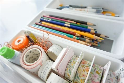 How To Organize Stationery Small Space Organization On A Budget