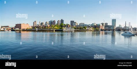 Boston Downtown Skyline Panorama Stock Photo Alamy