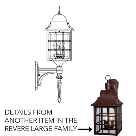 Hanover Lantern B8315 Revere Large Traditional Outdoor Wall Sconce