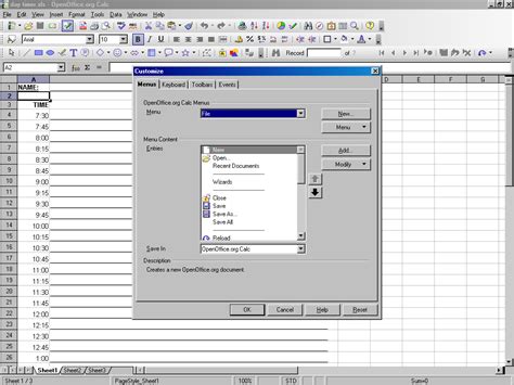 Open Document Spreadsheet Spreadsheet Open Source Office Excel