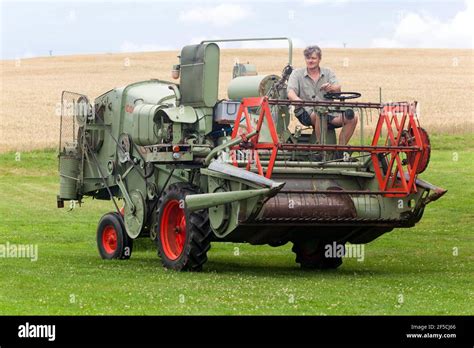 Old Columbus Claas Combine Harvester From1950s Stock Photo Alamy