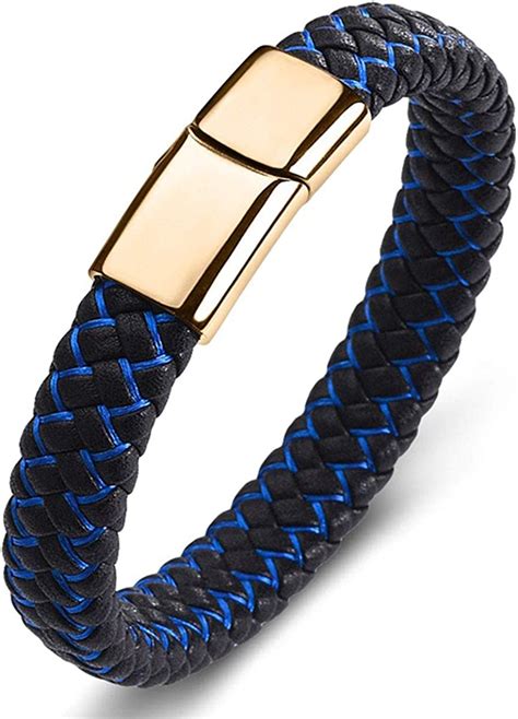 Braided Genuine Leather Bracelet For Mens Bangle Bracelets Fashion
