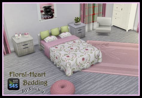 Floral Heart Beddings By Simmy At All 4 Sims Sims 4 Updates