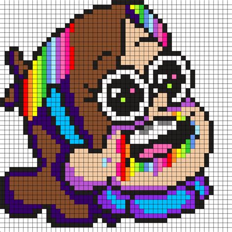 Cute Pixel Art Grid Kandi Patterns For Kandi Cuffs Characters Pony