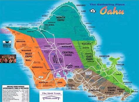 A Map Of The State Of Hawaii With All Its Capital Cities And Major