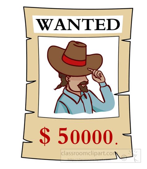 Wanted Poster Clip Art Clipart Best