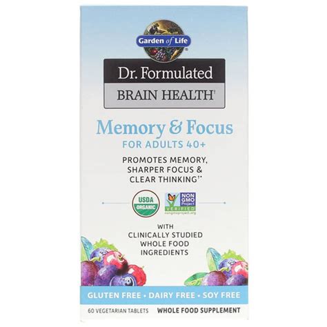 Bones and joints (1) brain and focus (28) brain and mood (6) detox (11) detox and rejuvenate (10) diet and weight control (1) digestive aids (59) energy and vitality (51). Dr. Formulated Brain Health Memory & Focus for Adults 40 ...