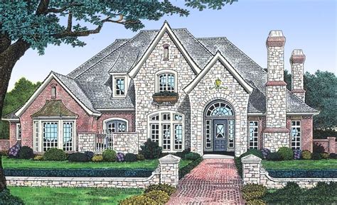 Plan 48088fm Classically French Country Style House Plan With Garage