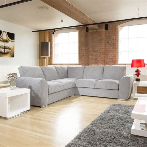 Buy l corner sofa and get the best deals at the lowest prices on ebay! Premium Large L Shape Corner Sofa Light Grey Fabric ...