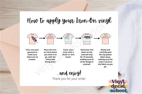 Iron On Vinyl Decal Instructions Printable Card